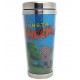 Chhota Bheem Glitter Stainless Steel Travel Glass 450 ml,Blue